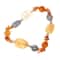 John Bead Crystal Orange-Dyed Citrine Natural Stone Bracelet